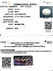 10.35/CT Natural Opal with Govt. Lab Certificate